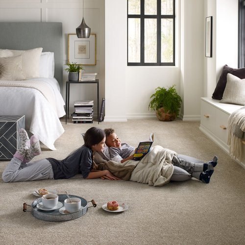 Children reading on carpet - Main Street Carpets and Flooring in Texas City, TX